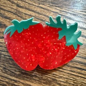 Strawberry Hair Clip EUC